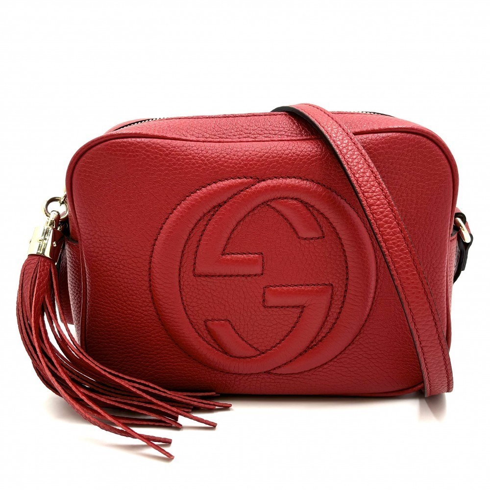Gucci Soho Disco Bag Leather Red